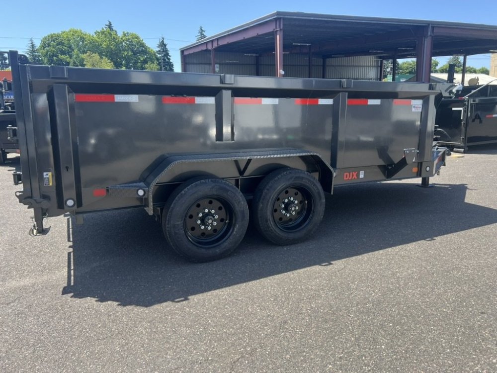 MAXX-D 7x14 14K DJX I-Beam Dump 36" Solid Sides MAXX-D Trailer DJX-7X14-14K-36