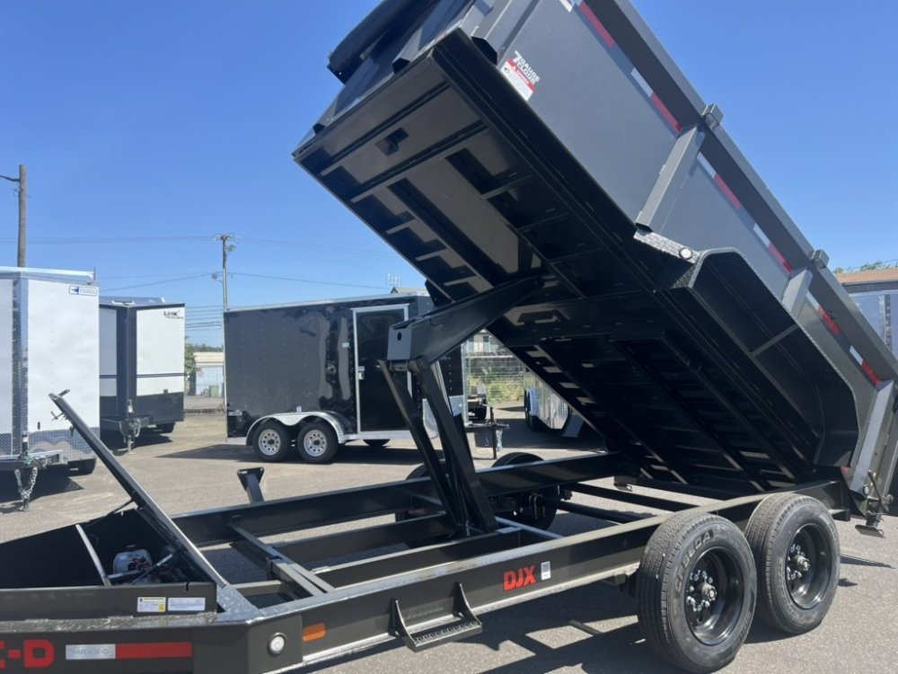 MAXX-D 7x14 14K DJX I-Beam Dump 36" Solid Sides MAXX-D Trailer DJX-7X14-14K-36