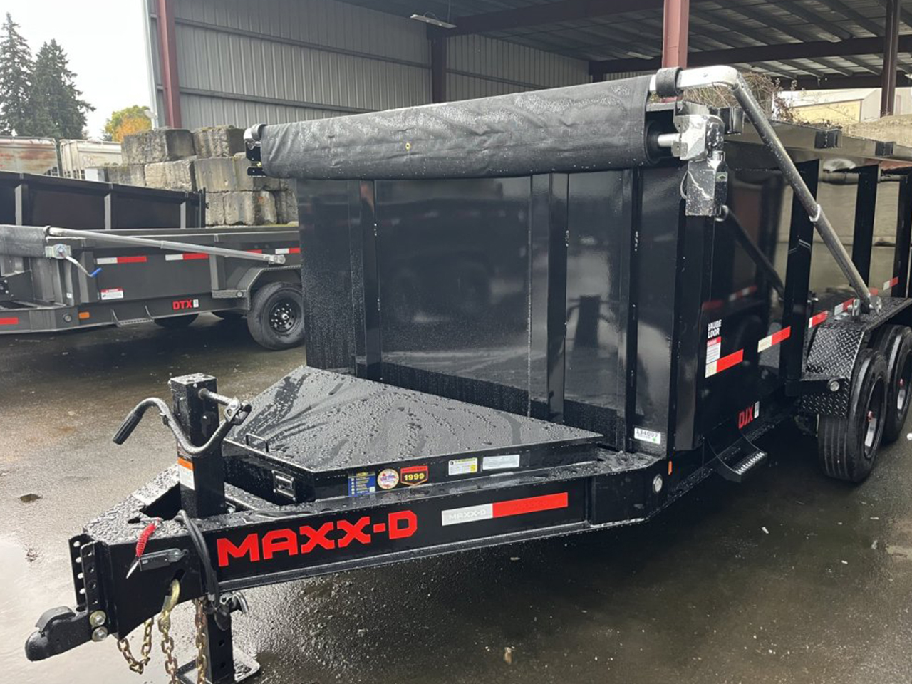 MAXX-D 7x14 14K DJX I-Beam Dump 48" Solid Sides MAXX-D Trailer DJX-7X14-14K-48