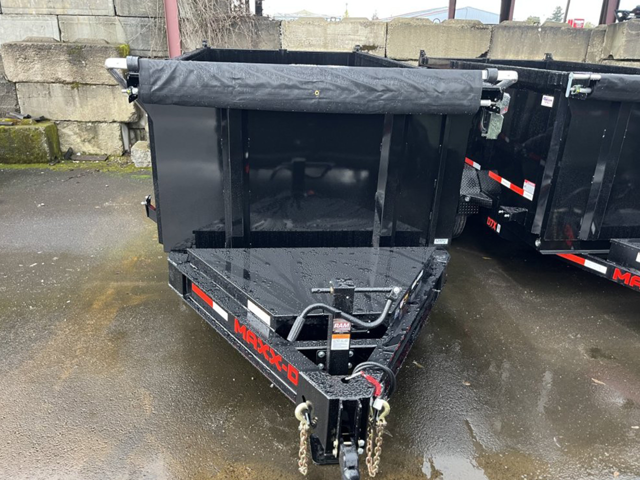 MAXX-D 7x14 14K DJX I-Beam Dump 48" Solid Sides MAXX-D Trailer DJX-7X14-14K-48