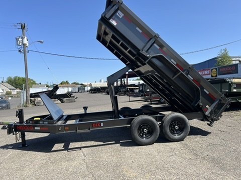 MAXX-D 7x14 15.4K DJX I-Beam Dump 24" Solid Sides Trailer DJX-7X14-15.4K-24