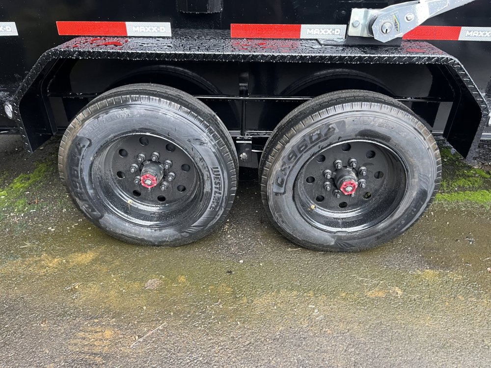 MAXX-D 7x14 15.4K DJX I-Beam Dump 48" Solid Sides MAXX-D Trailer DJX-7X14-15.4K-48