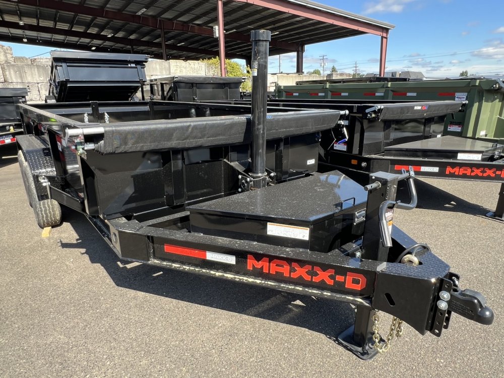 MAXX-D 7x14 15K DTX Telescopic Dump Trailer 24" Solid Sides MAXX-D Trailer DTX-7X14-15K-24