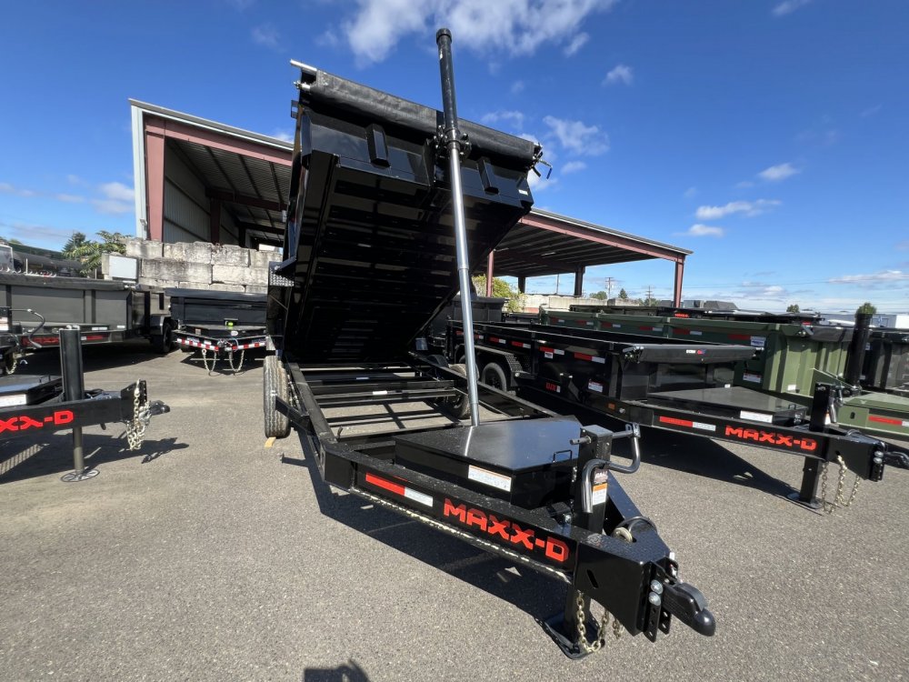 MAXX-D 7x14 15K DTX Telescopic Dump Trailer 24" Solid Sides MAXX-D Trailer DTX-7X14-15K-24