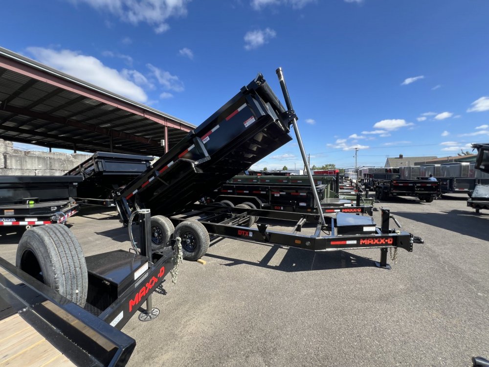 MAXX-D 7x14 15K DTX Telescopic Dump Trailer 24" Solid Sides MAXX-D Trailer DTX-7X14-15K-24