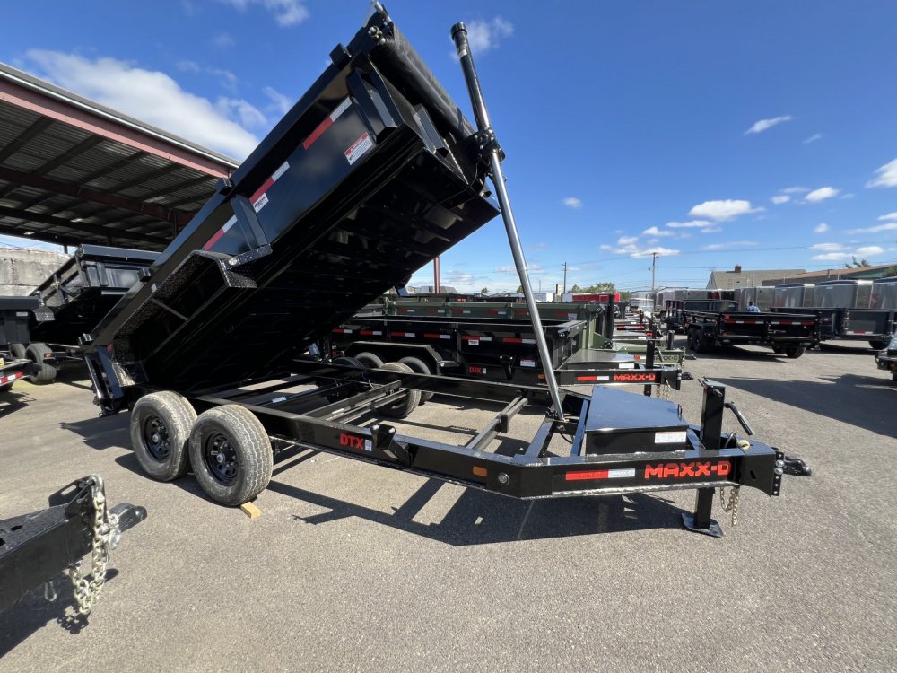 MAXX-D 7x14 15K DTX Telescopic Dump Trailer 24" Solid Sides MAXX-D Trailer DTX-7X14-15K-24