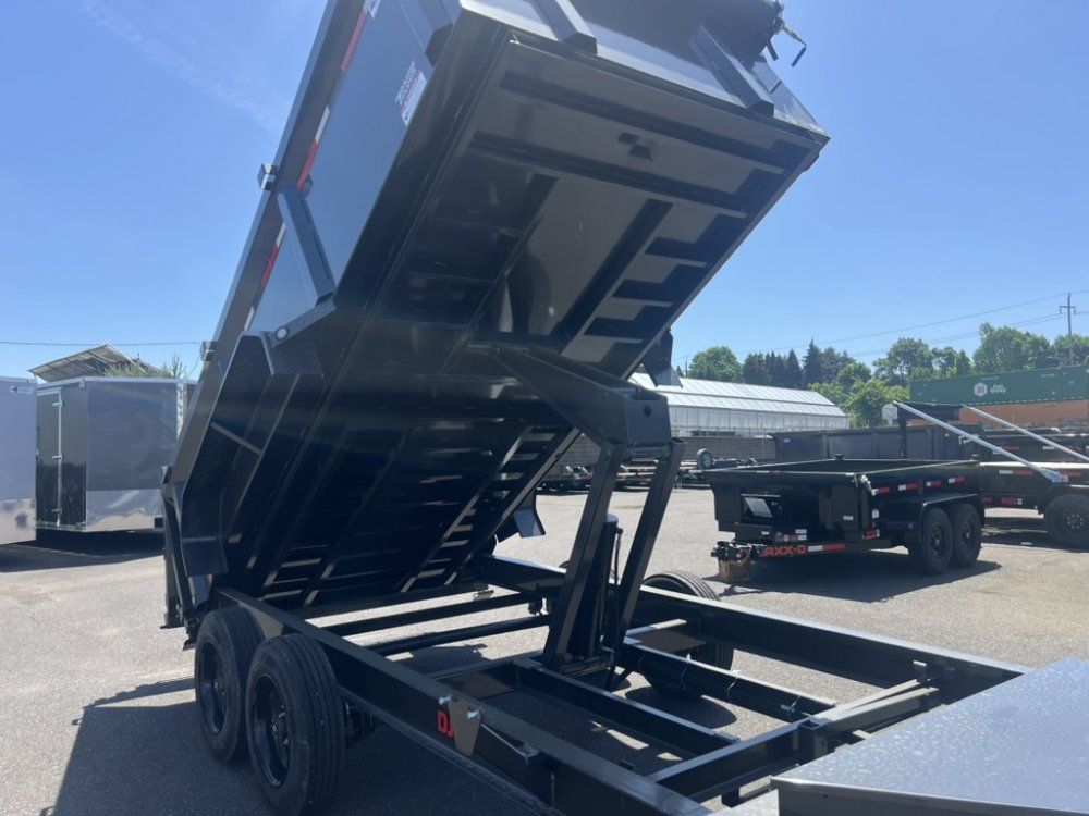 MAXX-D 7x14 16K DJX I-Beam Dump 36" Solid Sides Trailer DJX-7X14-16K-36