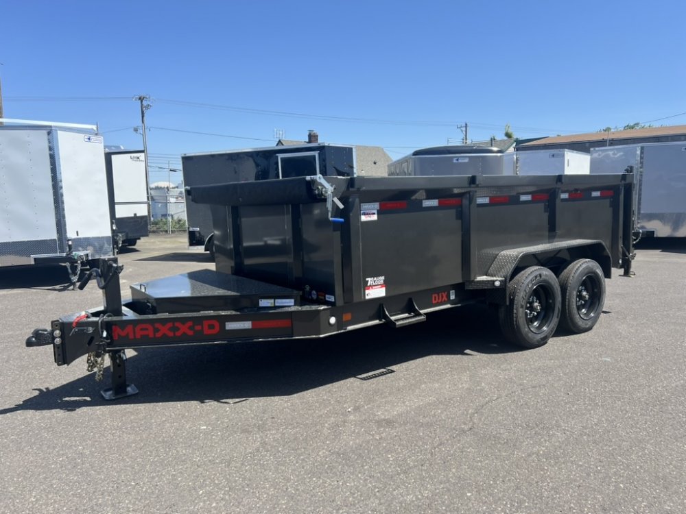 MAXX-D 7x14 16K DJX I-Beam Dump 36" Solid Sides MAXX-D Trailer DJX-7X14-16K-36