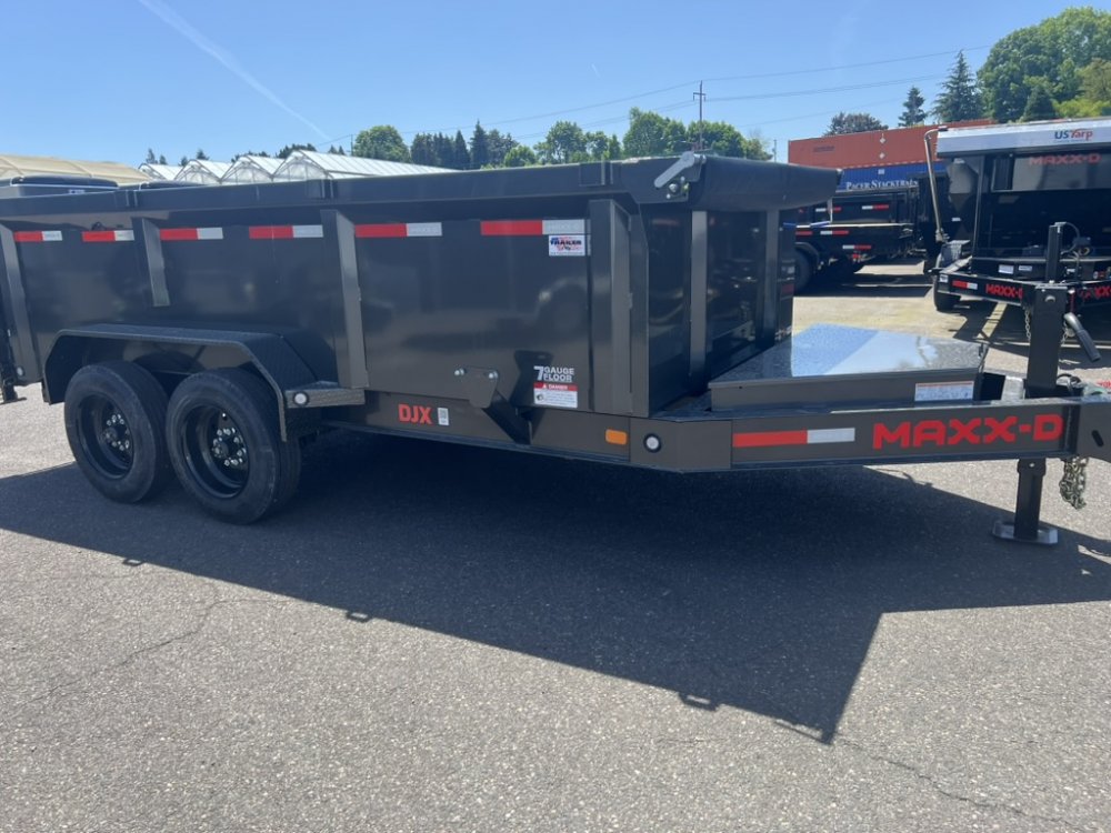 MAXX-D 7x14 16K DJX I-Beam Dump 36" Solid Sides MAXX-D Trailer DJX-7X14-16K-36