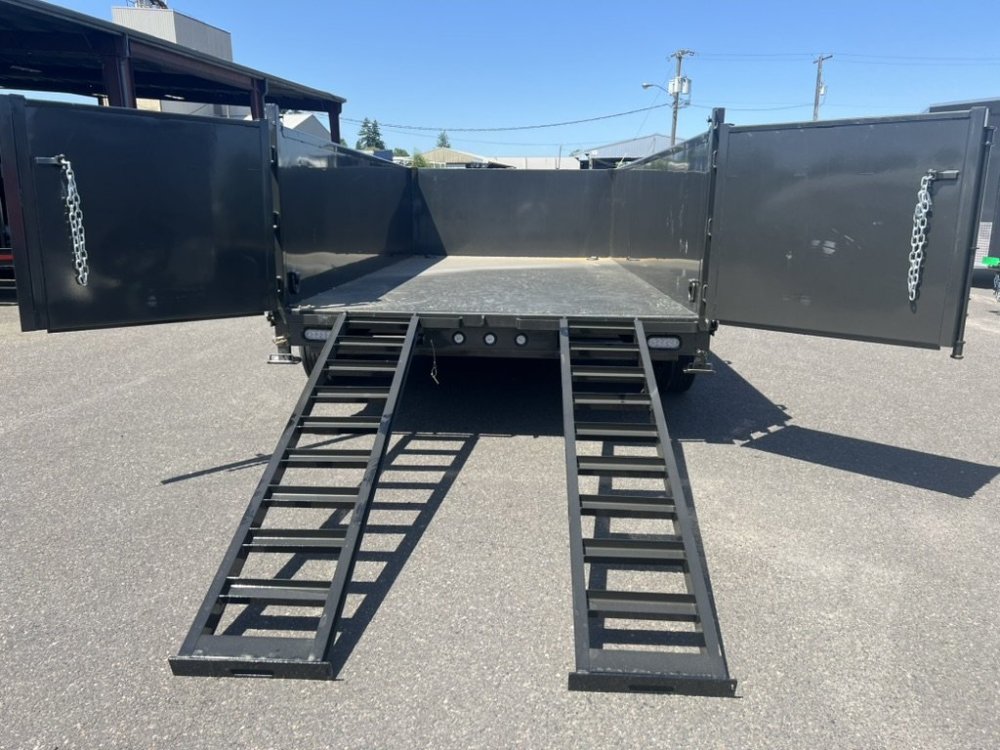 MAXX-D 7x14 17.5K DJX I-Beam Dump 36" Solid Sides MAXX-D Trailer DJX-7X14-17.5K-36