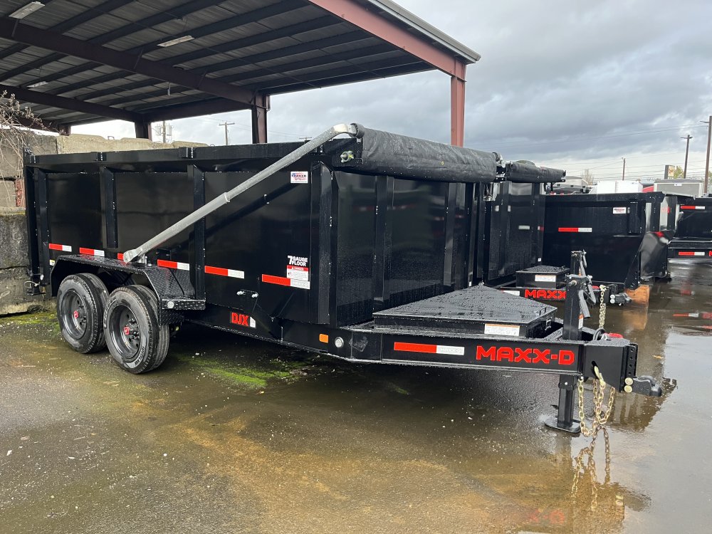 MAXX-D 7x14 17.5K DJX I-Beam Dump 48" Solid Sides Trailer DJX-7X14-17.5K-48