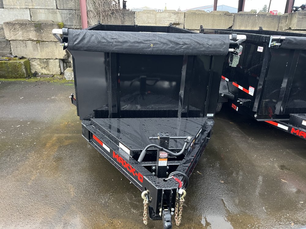 MAXX-D 7x14 17.5K DJX I-Beam Dump 48" Solid Sides MAXX-D Trailer DJX-7X14-17.5K-48