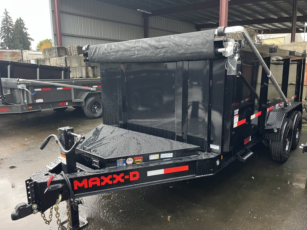 MAXX-D 7x14 17.5K DJX I-Beam Dump 48" Solid Sides MAXX-D Trailer DJX-7X14-17.5K-48