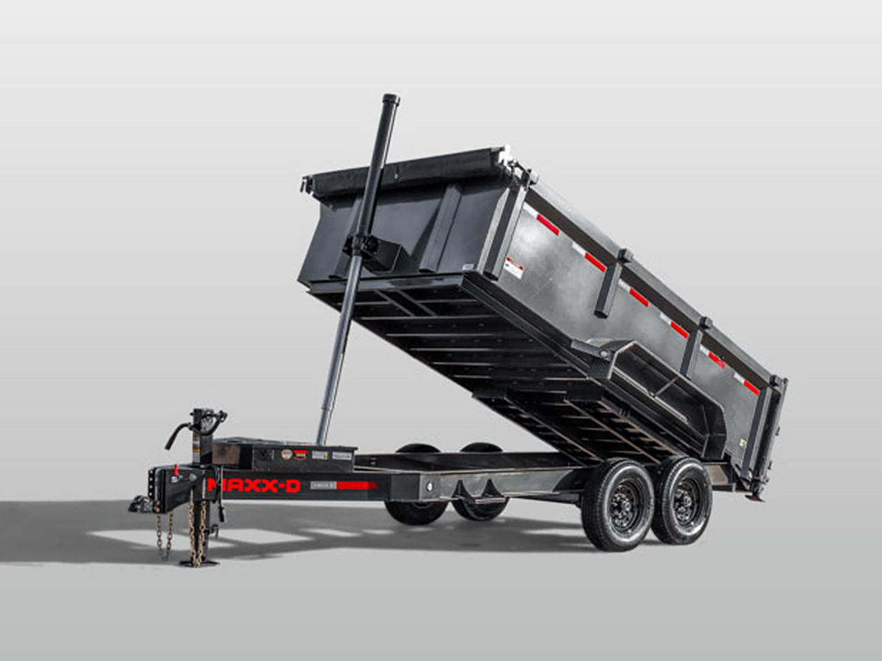 MAXX-D 7x16 16K DTX Telescopic Dump Trailer 36" Solid Sides MAXX-D Trailer DTB-7X16-16K-36