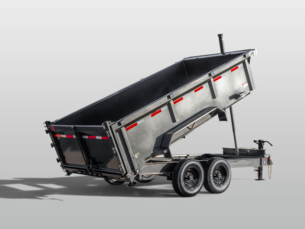 MAXX-D 7x16 16K DTX Telescopic Dump Trailer 36" Solid Sides MAXX-D Trailer DTB-7X16-16K-36
