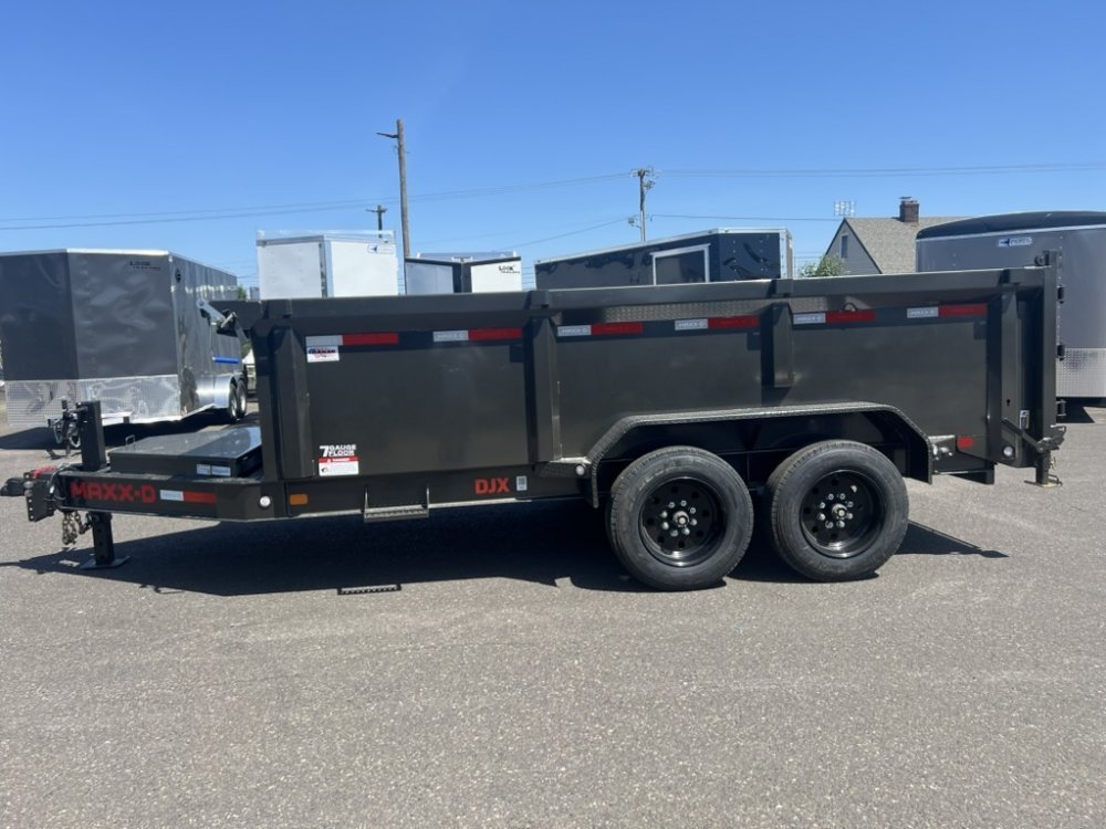 MAXX-D 7x16 16K DJX I-Beam Dump 36" Solid Sides Trailer DJX-7X16-16K-36