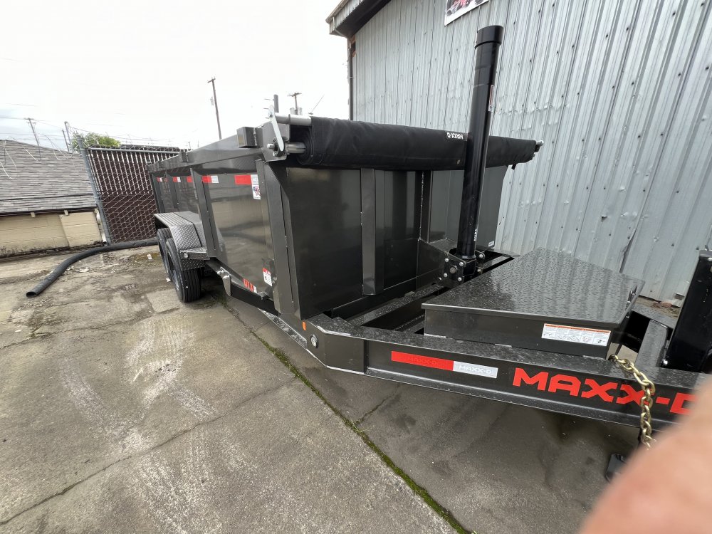 MAXX-D 7x16 17.5K DTX Telescopic Dump Trailer 36" Solid Sides MAXX-D Trailer DTX-7X16-17.5K-36