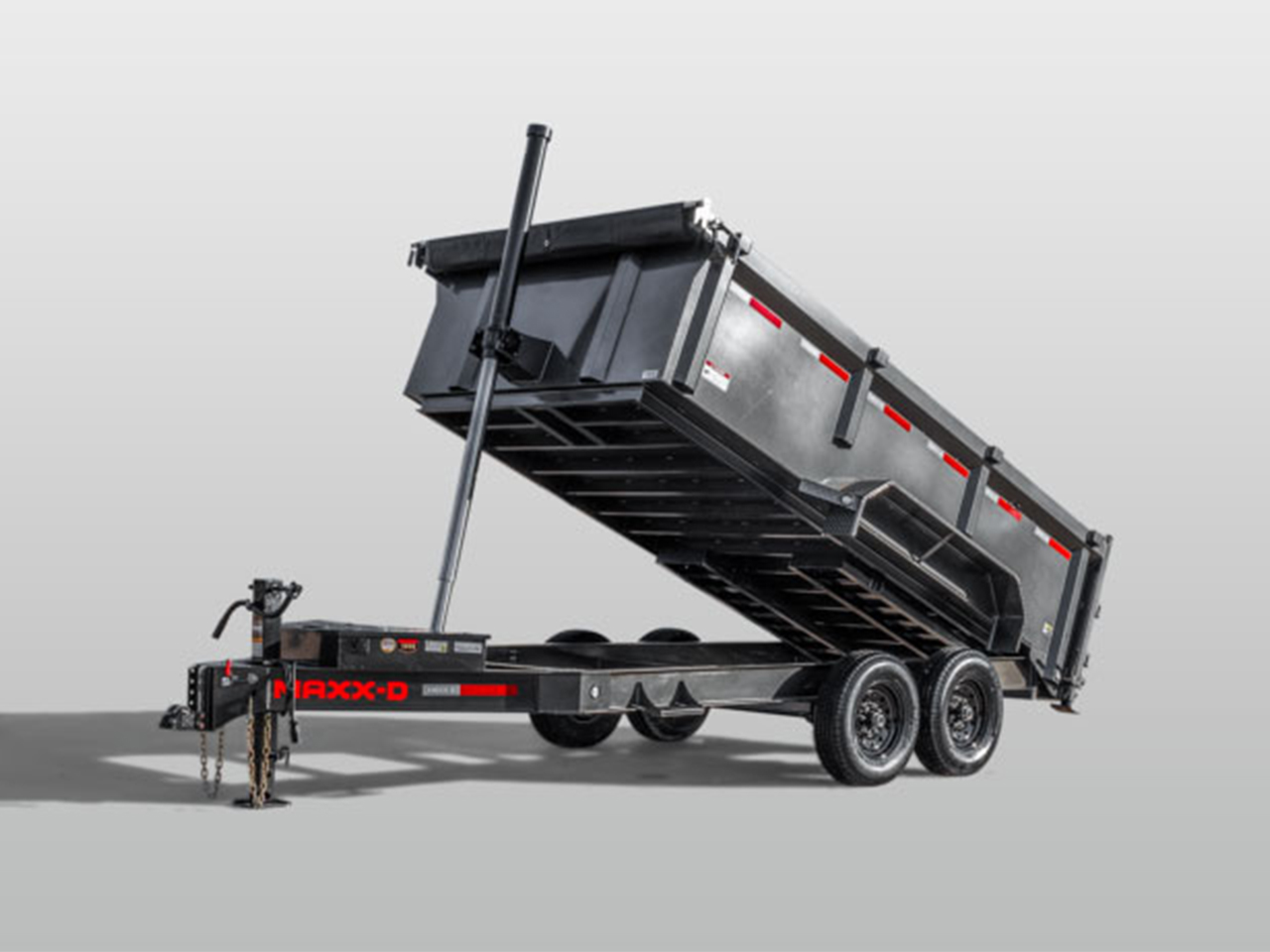 MAXX-D 7x16 17.5K DTX Telescopic Dump Trailer 48" Solid Sides MAXX-D Trailer DTX-7X16-17.5K-48