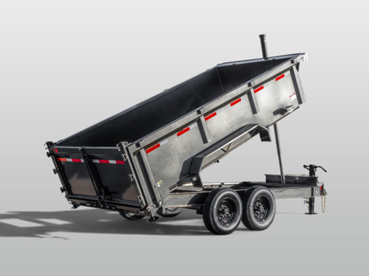 MAXX-D 7x16 17.5K DTX Telescopic Dump Trailer 48" Solid Sides MAXX-D Trailer DTX-7X16-17.5K-48