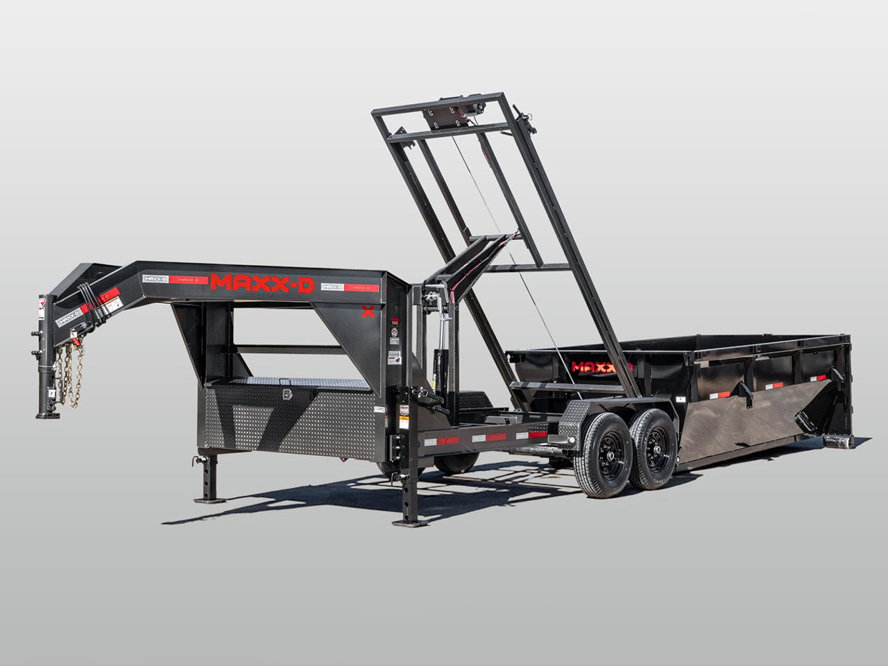 MAXX-D 7x14 17.5K ROX Gooseneck Roll-Off Dumpster Trailer MAXX-D Trailer ROX-7X14-17.5K-GN