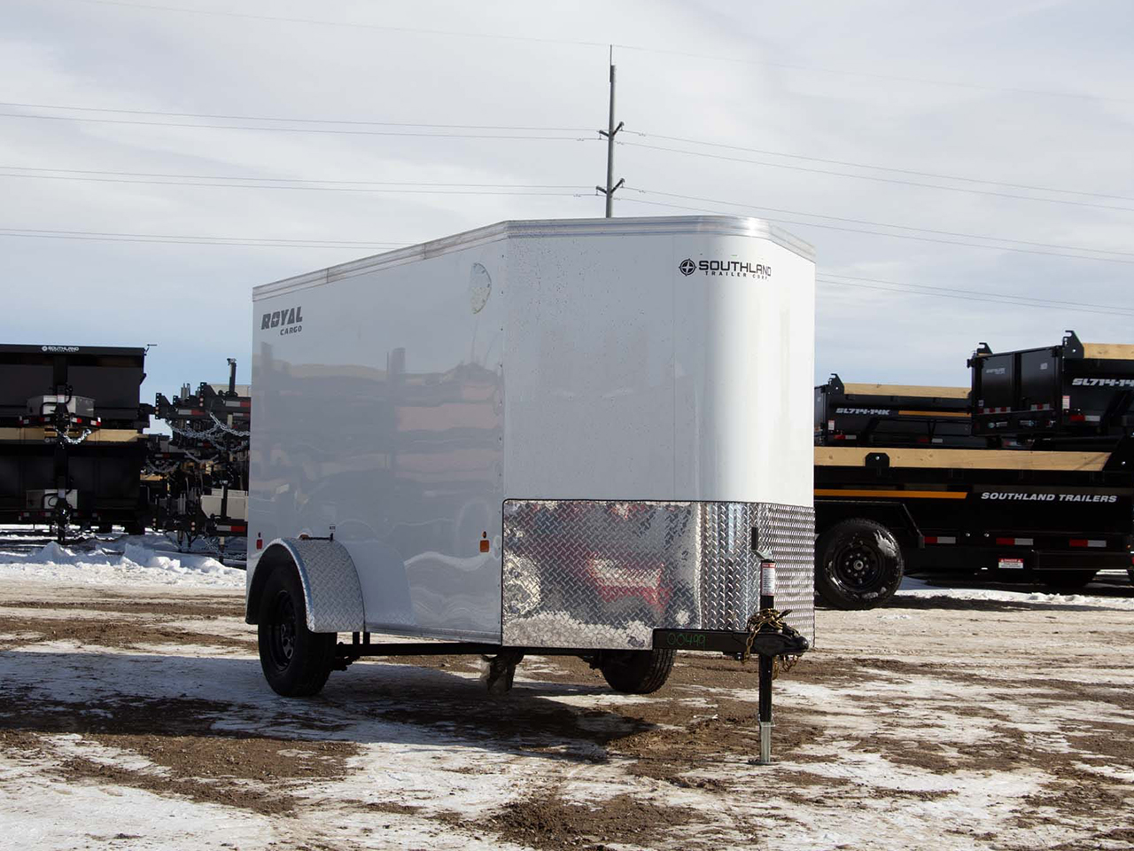 Southland Royal 5 x 12 3K V-Nose Cargo Trailer with Ramp and 64" Walls Southland Trailer LCHS29-512V-64 R