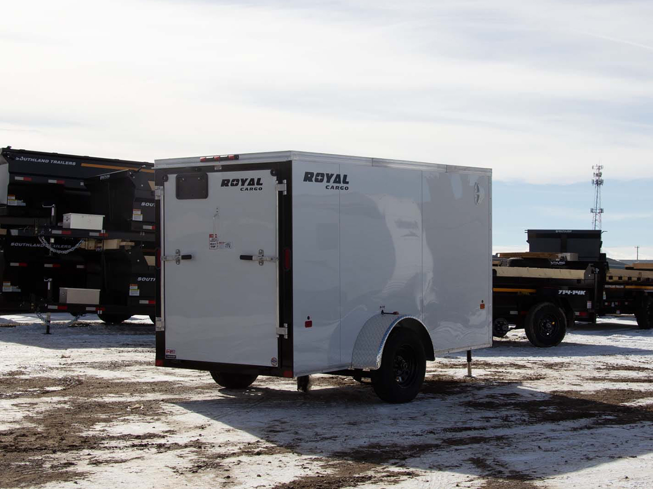 Southland Royal 5 x 12 3K V-Nose Cargo Trailer with Ramp and 64" Walls Southland Trailer LCHS29-512V-64 R