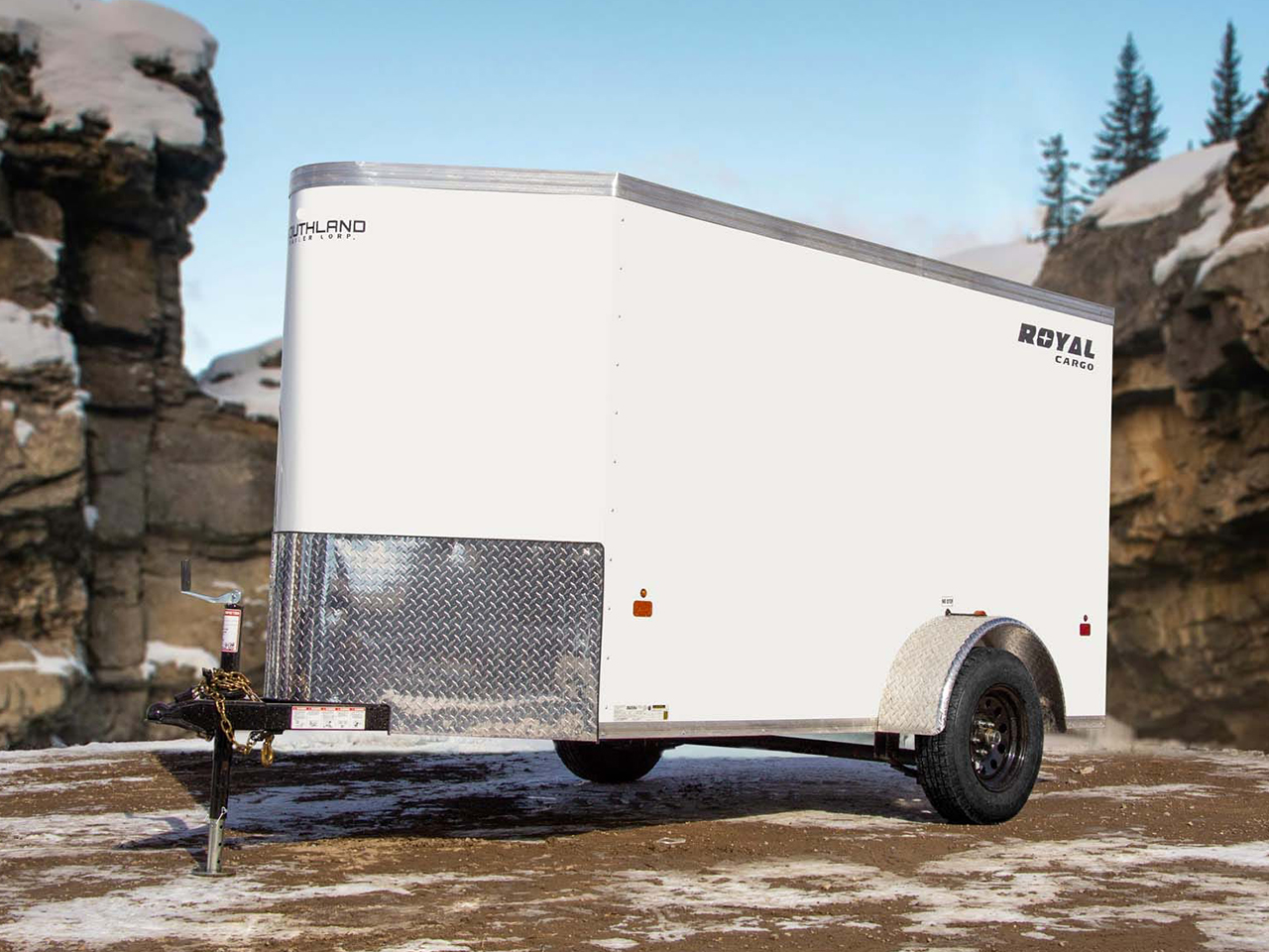 Southland Royal 5 x 12 3K V-Nose Cargo Trailer with Ramp and 64" Walls Southland Trailer LCHS29-512V-64 R