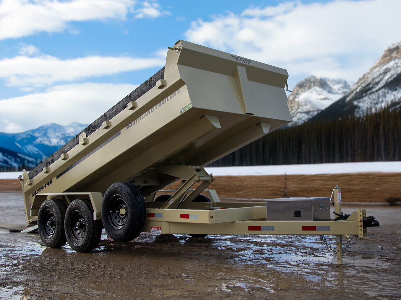 Southland 7x14 14K Dump Trailer - Sandstone Trailer SL714-14K - SANDSTONE