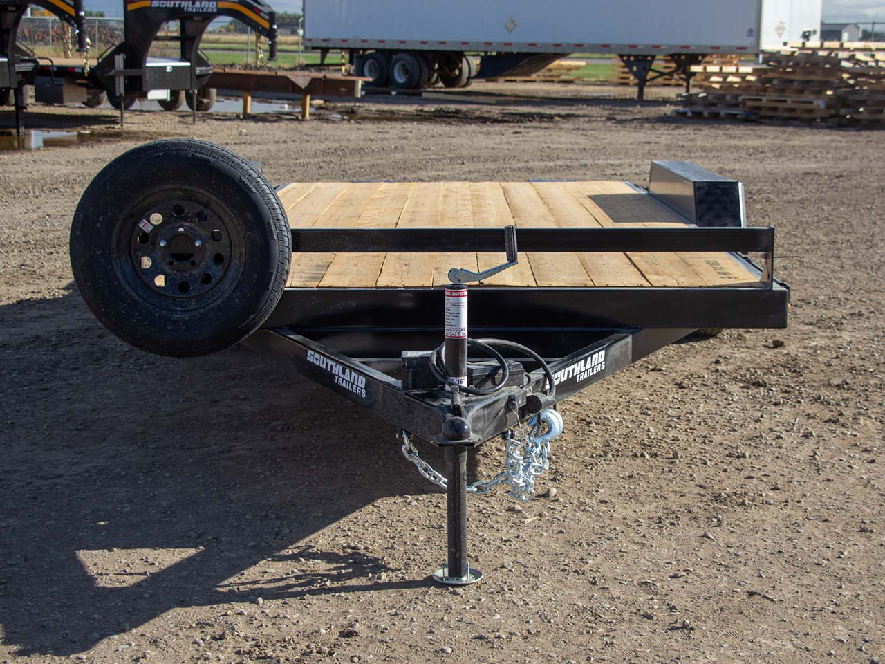 Southland 7 x 14 7K Straight Deck Equipment Trailer - Slide In Ramps Southland Trailer 16519 LBAT35-14 BLK SIR