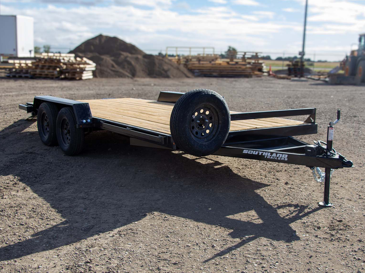 Southland 7 x 14 7K Straight Deck Equipment Trailer - Slide In Ramps Southland Trailer 16519 LBAT35-14 BLK SIR
