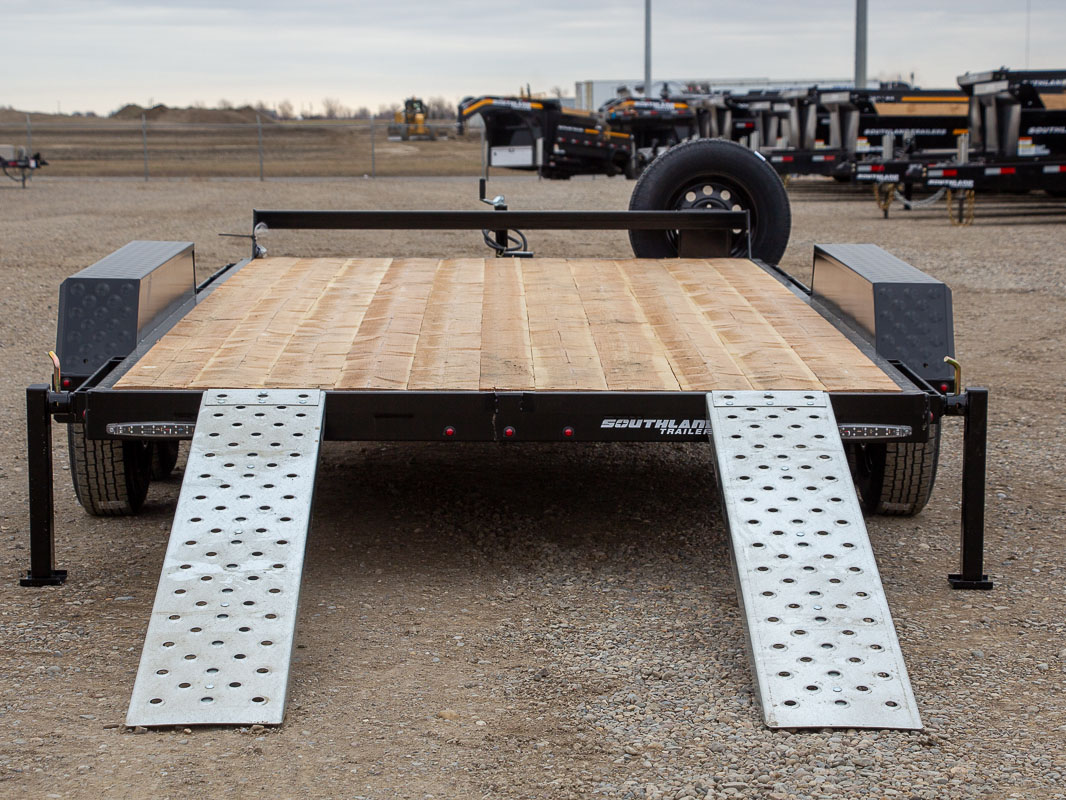 Southland 7 x 16 7K Straight Deck Equipment Trailer - Slide In Ramps Southland Trailer 93958 LBAT35-16 BLK SIR