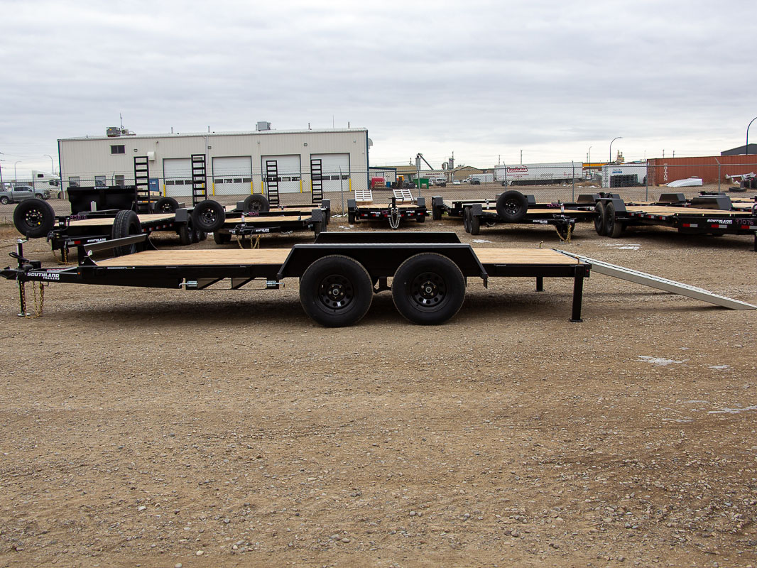 Southland 7 x 16 7K Straight Deck Equipment Trailer - Slide In Ramps Southland Trailer 93958 LBAT35-16 BLK SIR