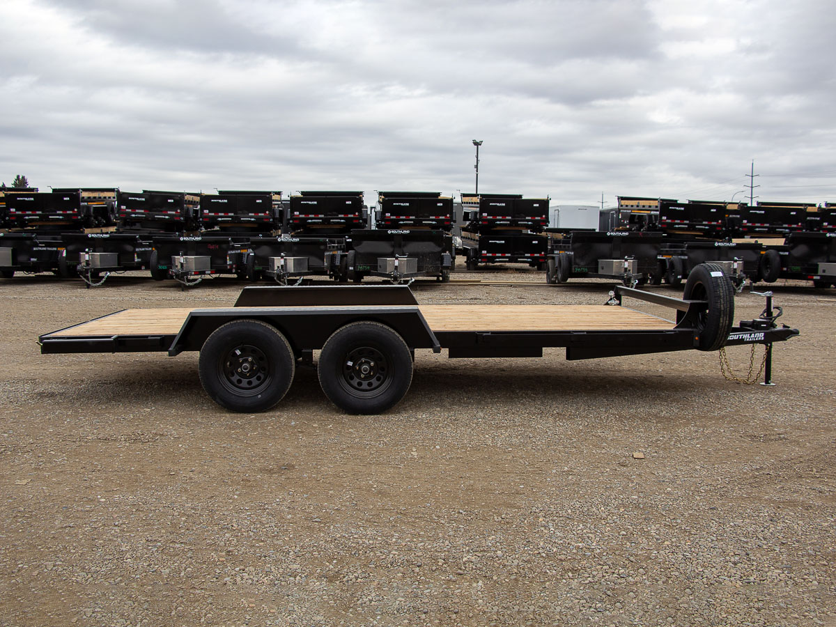 Southland 7 x 16 7K Straight Deck Equipment Trailer - Slide In Ramps Southland Trailer 93958 LBAT35-16 BLK SIR