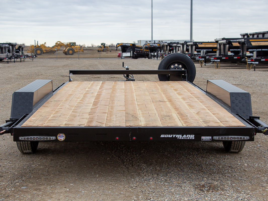 Southland 7 x 16 7K Straight Deck Equipment Trailer - Slide In Ramps Southland Trailer 93958 LBAT35-16 BLK SIR