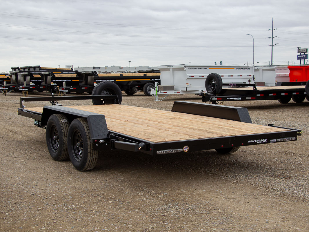 Southland 7 x 16 7K Straight Deck Equipment Trailer - Slide In Ramps Southland Trailer 93958 LBAT35-16 BLK SIR