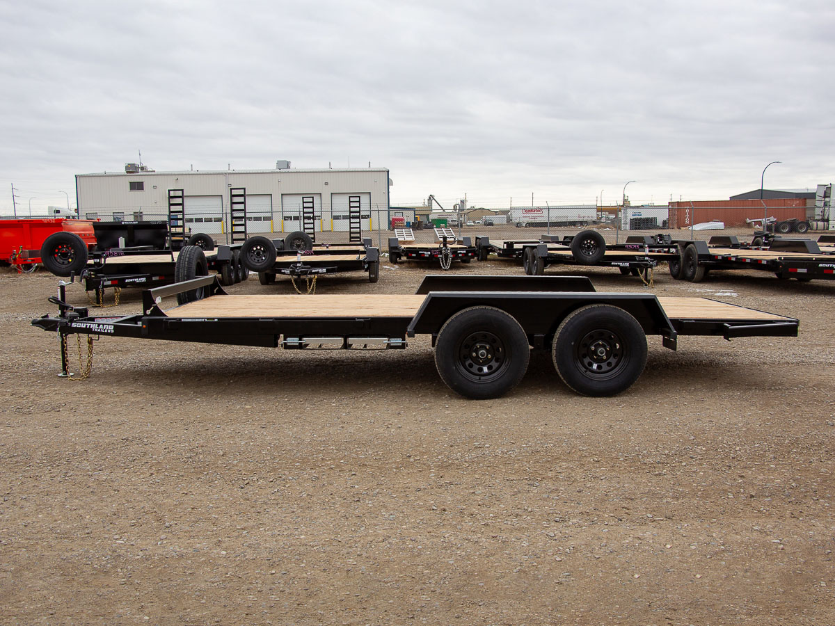 Southland 7 x 16 7K Straight Deck Equipment Trailer - Slide In Ramps Southland Trailer 93958 LBAT35-16 BLK SIR