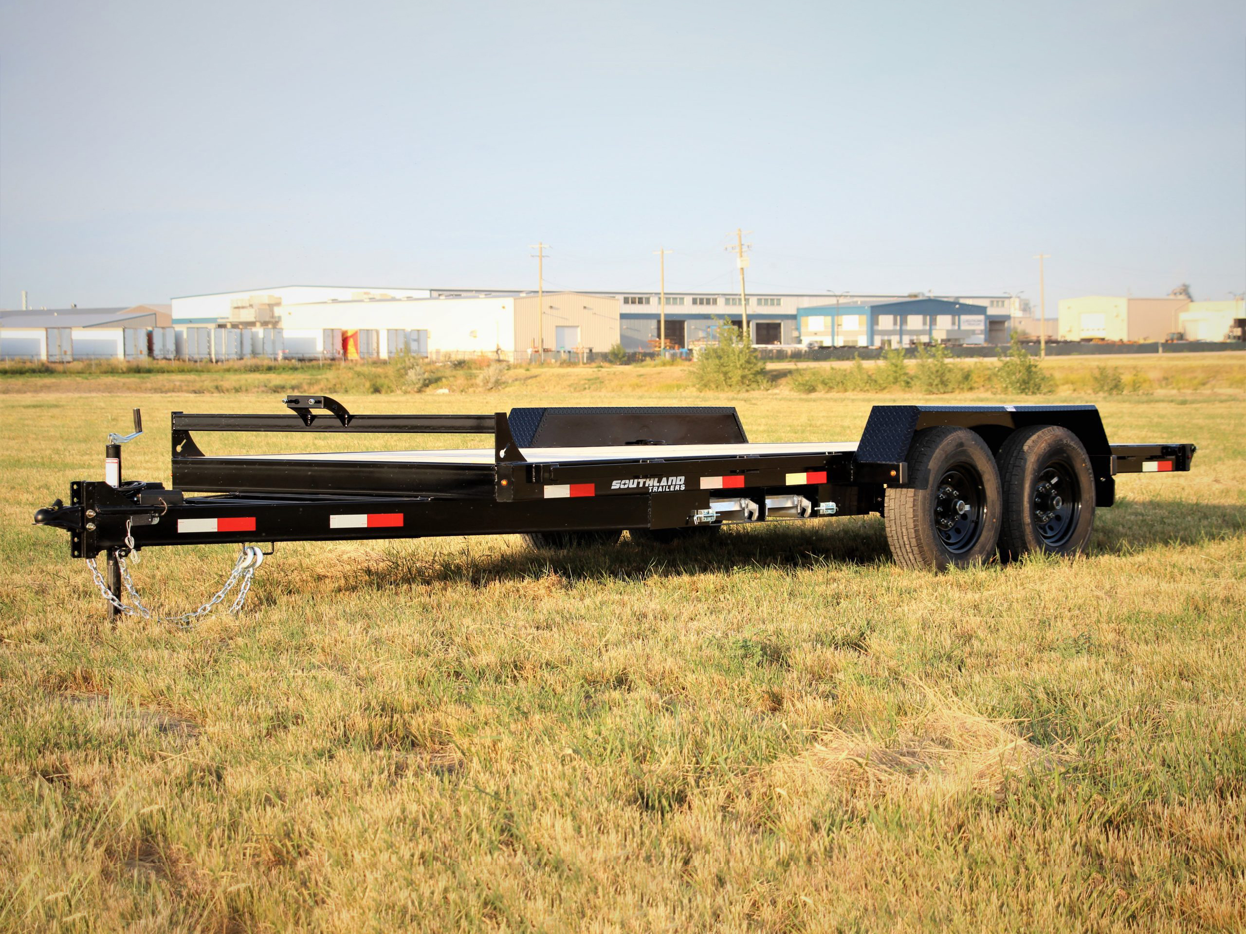 Southland 7 x 20  14K  Straight Deck Equipment Trailer - Slide in Ramps Southland Trailer 96309 LBAT7-20 BLK SIR