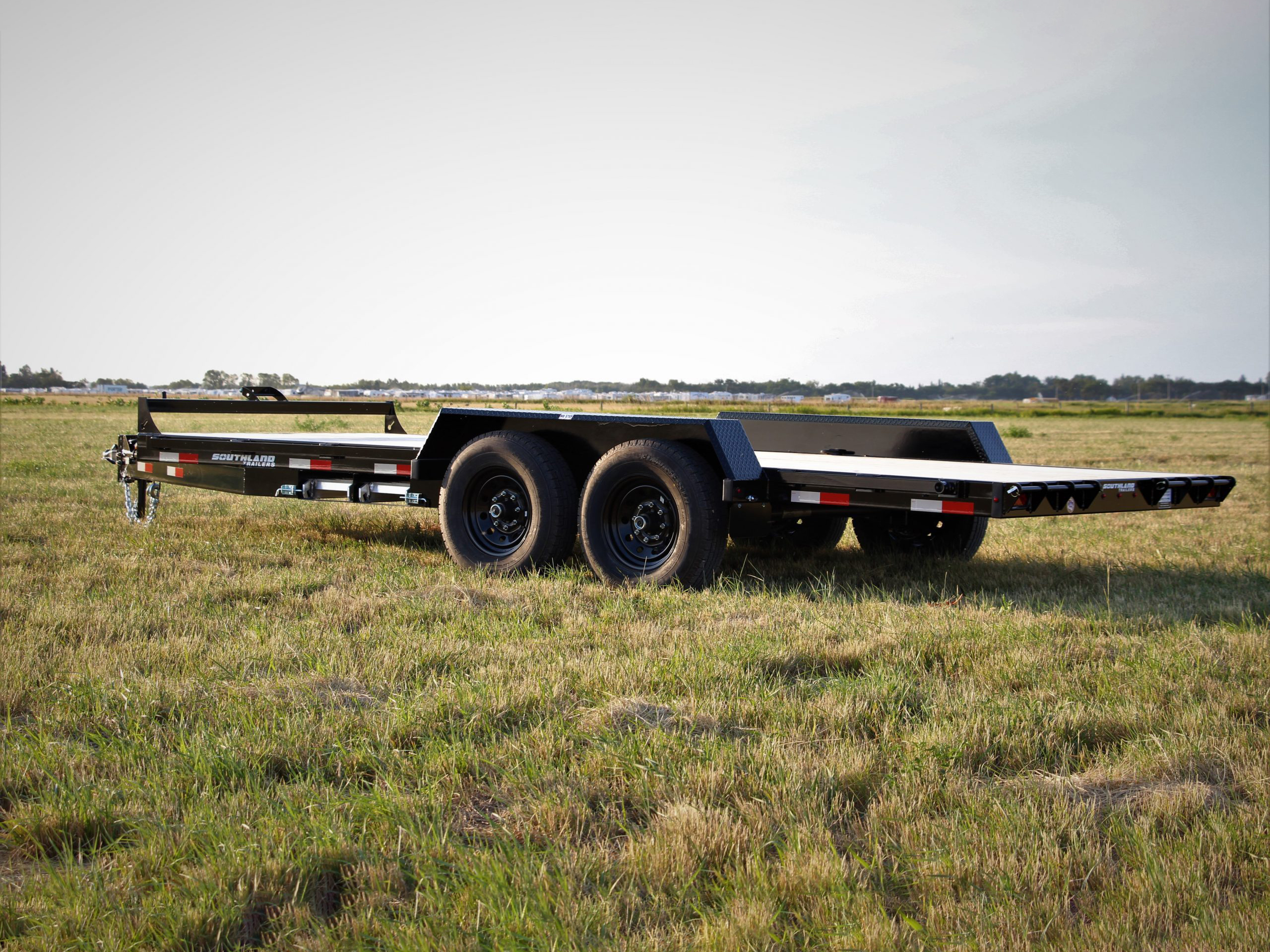Southland 7 x 20  14K  Straight Deck Equipment Trailer - Slide in Ramps Southland Trailer 96309 LBAT7-20 BLK SIR