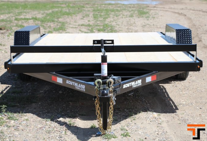 Southland 7 x 18 10K Straight Deck Equipment Trailer Slide In Ramps Southland Trailer 93978 LBAT52-18 BLK SIR