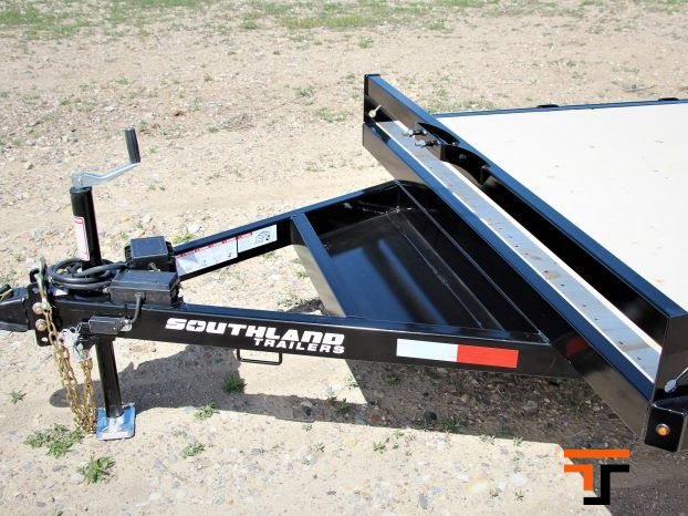 Southland 7 x 18 10K Straight Deck Equipment Trailer Slide In Ramps Southland Trailer 93978 LBAT52-18 BLK SIR