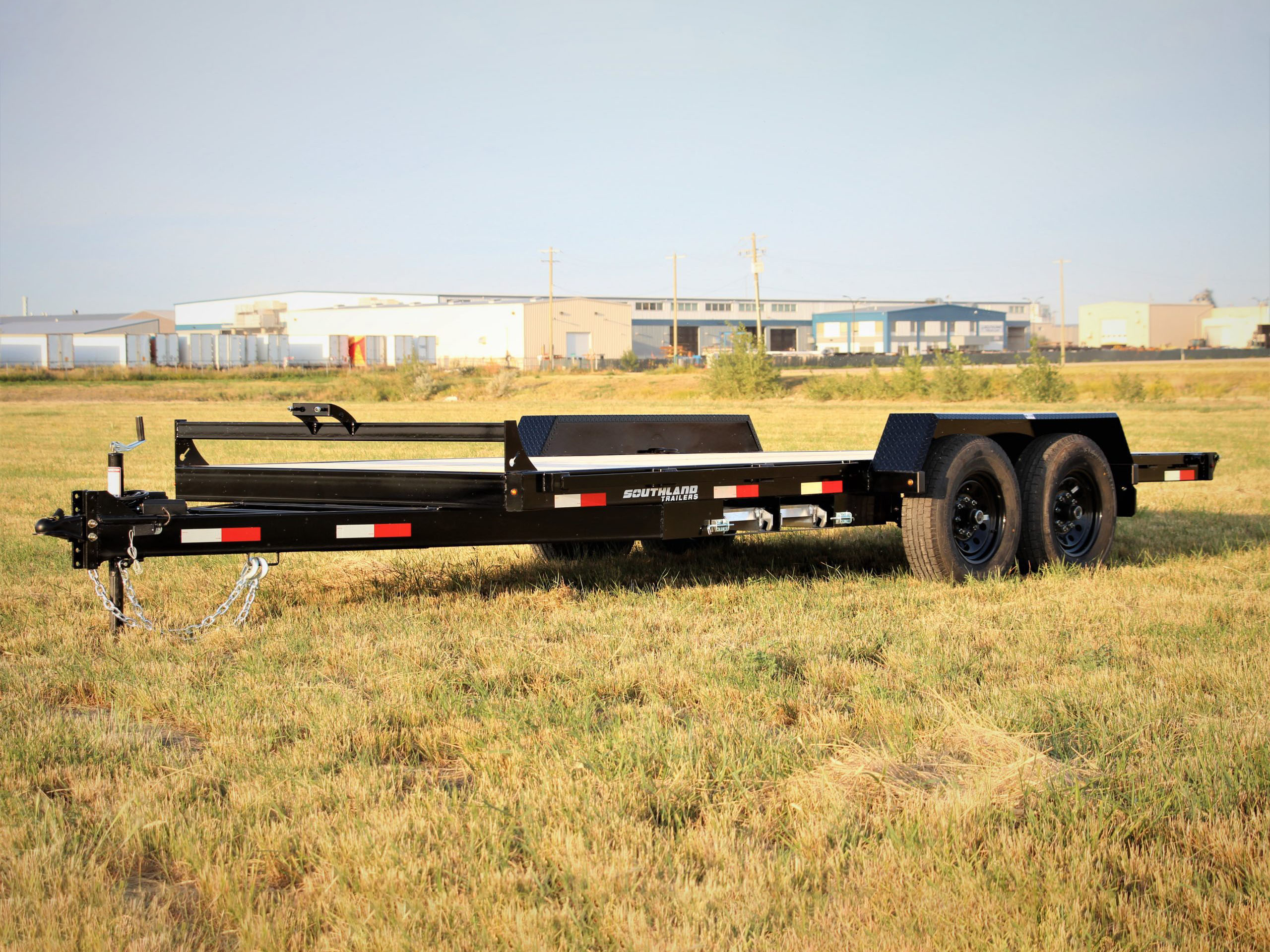 Southland 7 x 18 14K Straight Deck Equipment Trailer - Slide In Ramps Southland Trailer 87688 LBAT7-18 BLK SIR