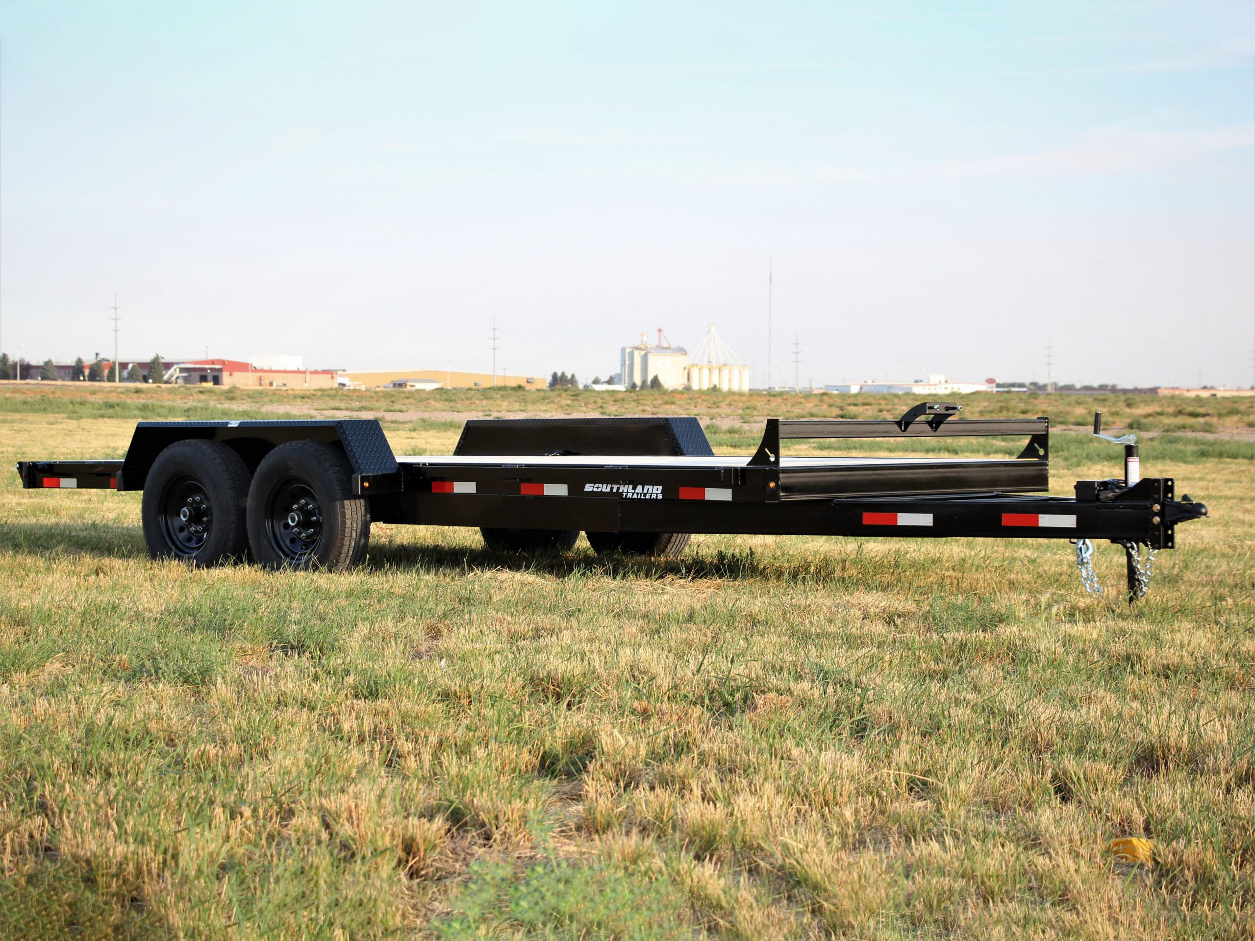 Southland 7 x 18 14K Straight Deck Equipment Trailer - Slide In Ramps Southland Trailer 87688 LBAT7-18 BLK SIR