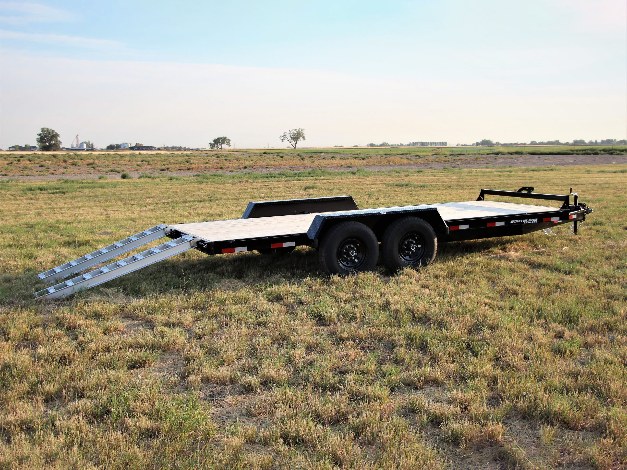 Southland 7 x 18 14K Straight Deck Equipment Trailer - Slide In Ramps Southland Trailer 87688 LBAT7-18 BLK SIR