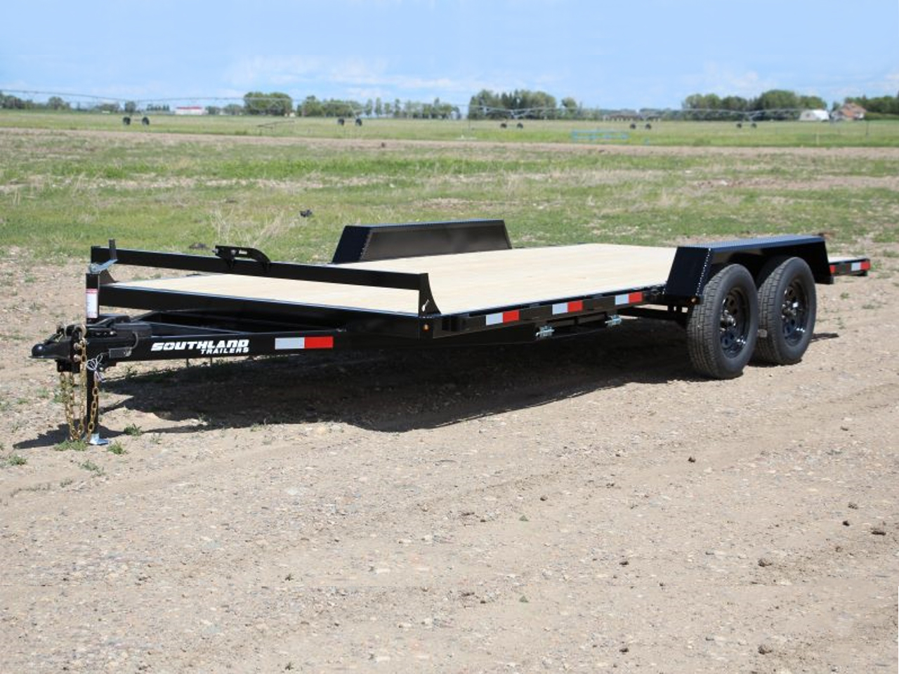 Southland 7 x 20 10K Straight Deck Equipment Trailer - Slide In Ramps Southland Trailer 93988 LBAT52-20 BLK SIR