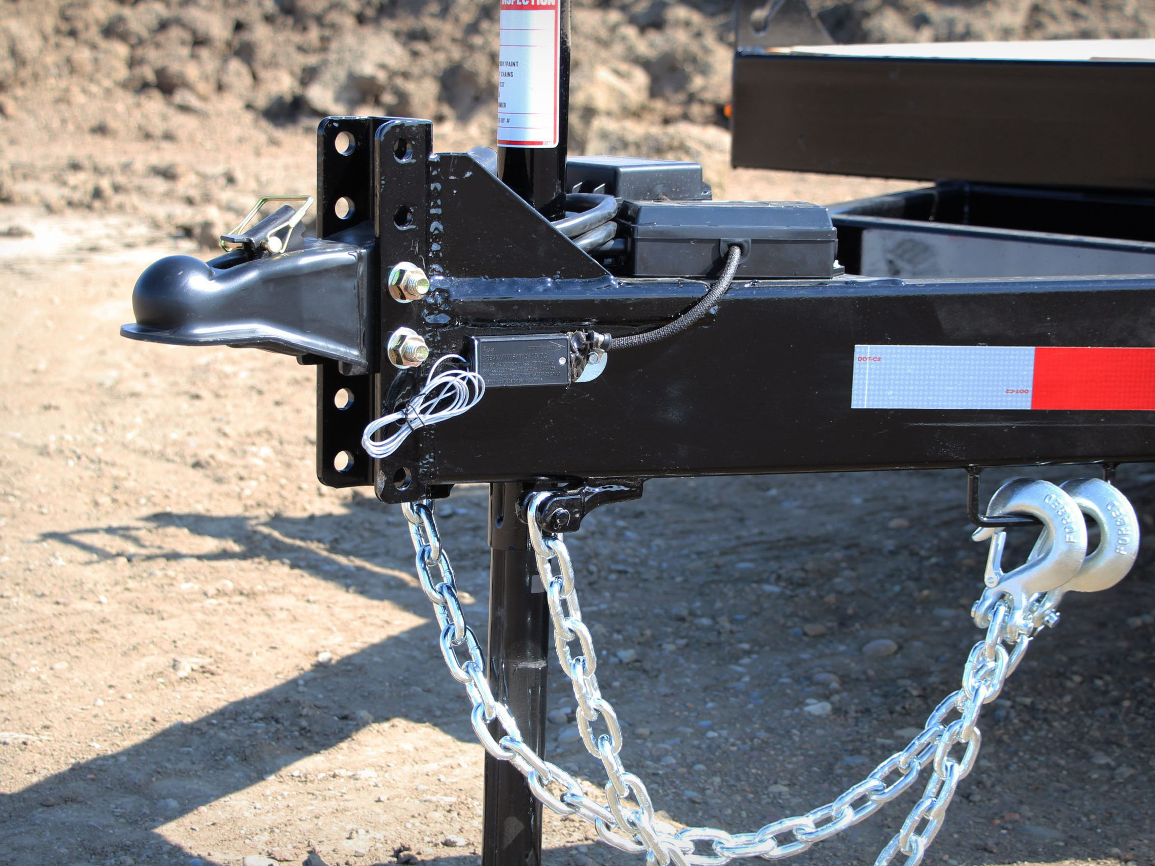 Southland 7 x 18 14K Straight Deck Equipment Trailer - Fold Up Ramps Southland Trailer 88302 LBAT7-18 BLK FUR