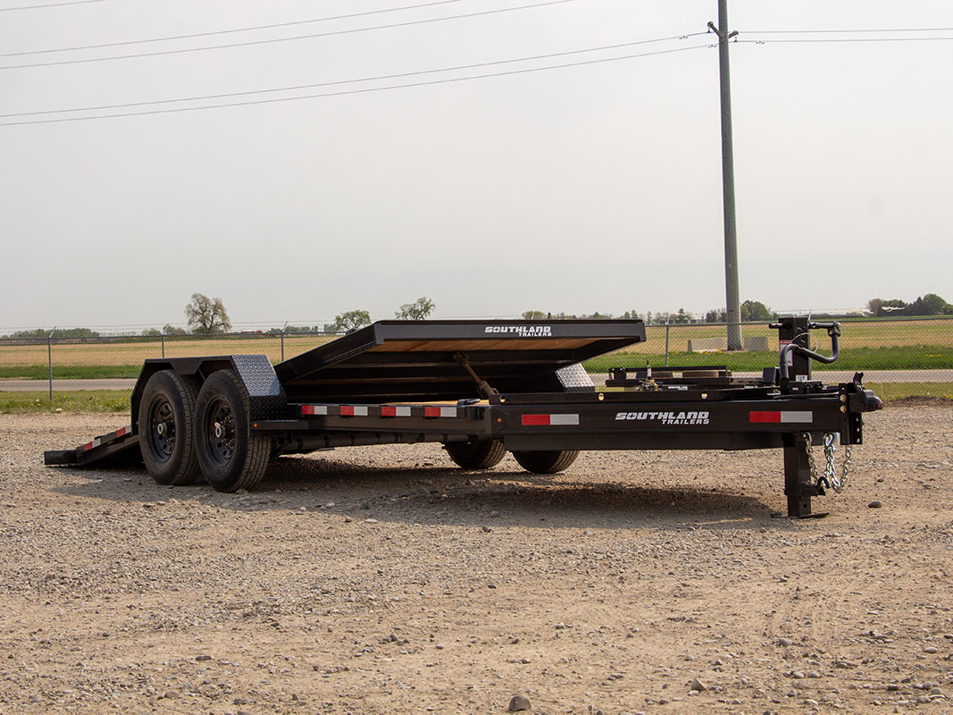 Southland 7 x 20  16K Split Deck 16/4  Tilt Trailer Southland Trailer 18028 LBAT8-416 BLK TLT