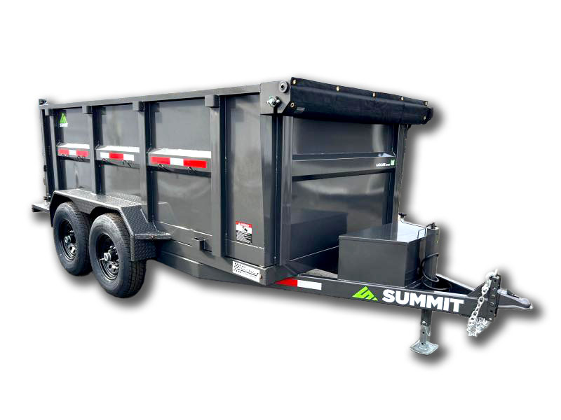 Summit 6x12  14K Dump Trailer - Tandem Axle - Cascade High Sides Summit Trailer CD612TA5-HS