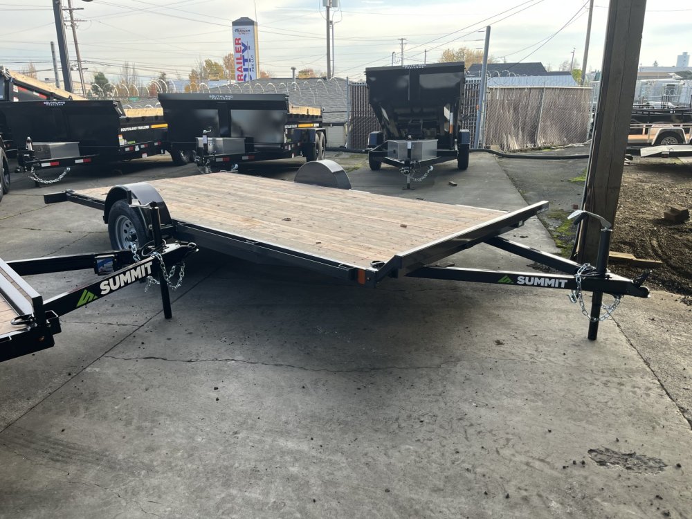 Summit 7x14 3K SA ATV Flatbed Trailer 4" - Cascade Summit Trailer C4FB714SA-ATV