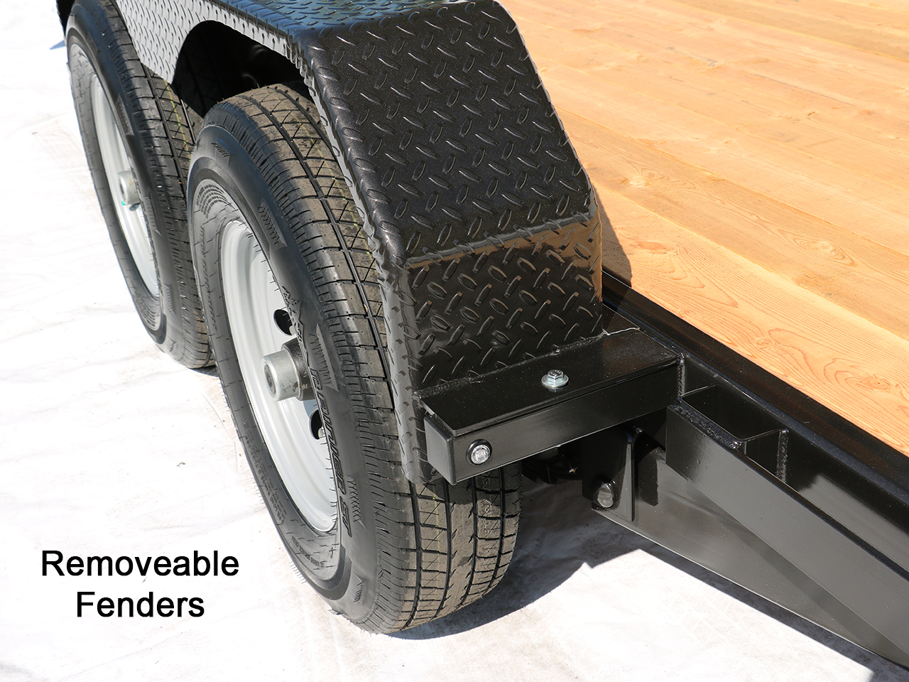 Summit 7x20 7K Flatbed Trailer with Removeable Fenders - Alpine Summit Trailer A5FB720TA2-RF