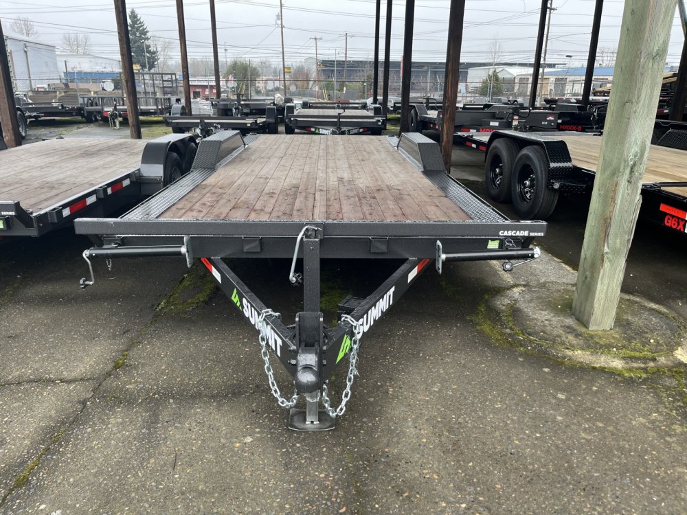 Summit 8.5x20 10K Flatdeck Car Hauler Trailer - Cascade - Drive Over Fenders Summit Trailer C5FB8520TA3-DOF
